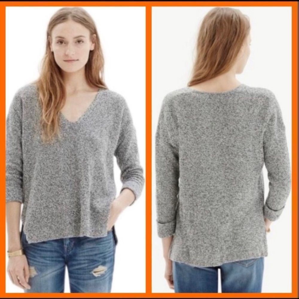 MADEWELL MABLED GRAY OCEANSIDE PULLOVER SWEATER M